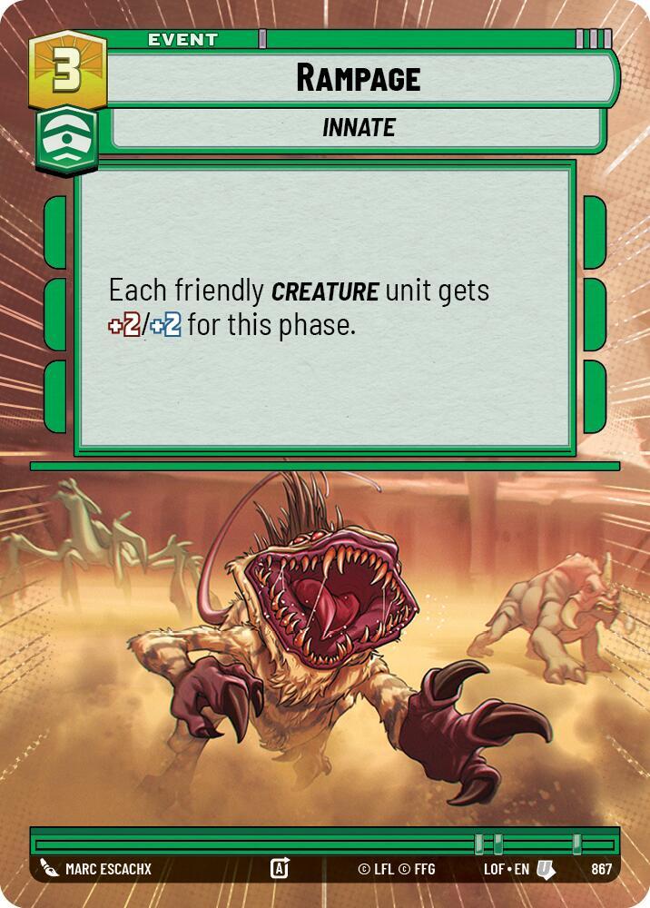 Rampage (Hyperspace Foil) (867) [Legends of the Force]