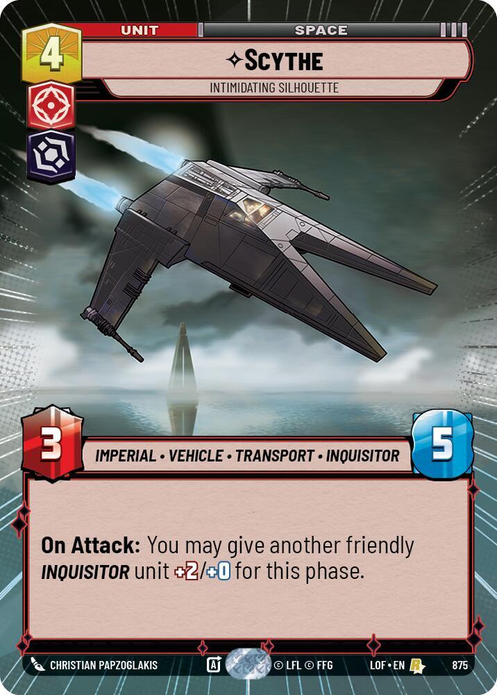 Scythe - Intimidating Silhouette (Hyperspace Foil) (875) [Legends of the Force]