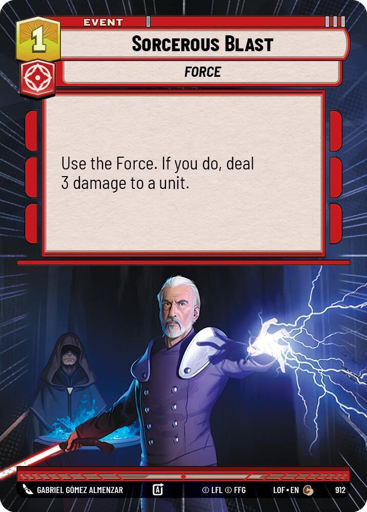 Sorcerous Blast (Hyperspace Foil) (912) [Legends of the Force]