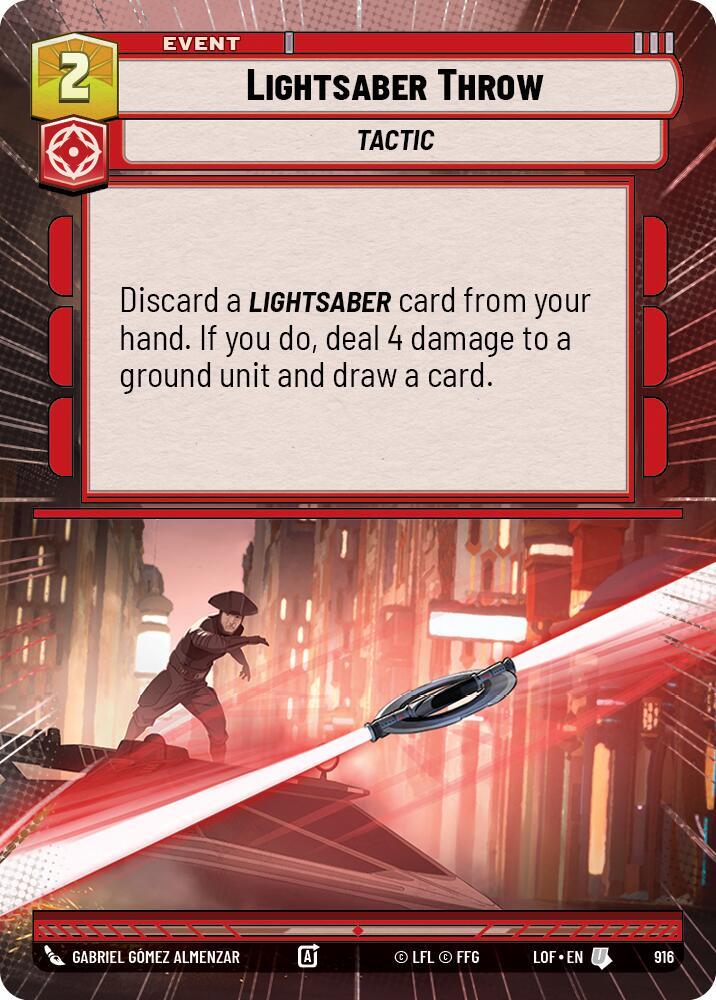 Lightsaber Throw (Hyperspace Foil) (916) [Legends of the Force]