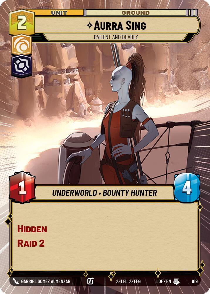 Aurra Sing - Patient and Deadly (Hyperspace Foil) (919) [Legends of the Force]