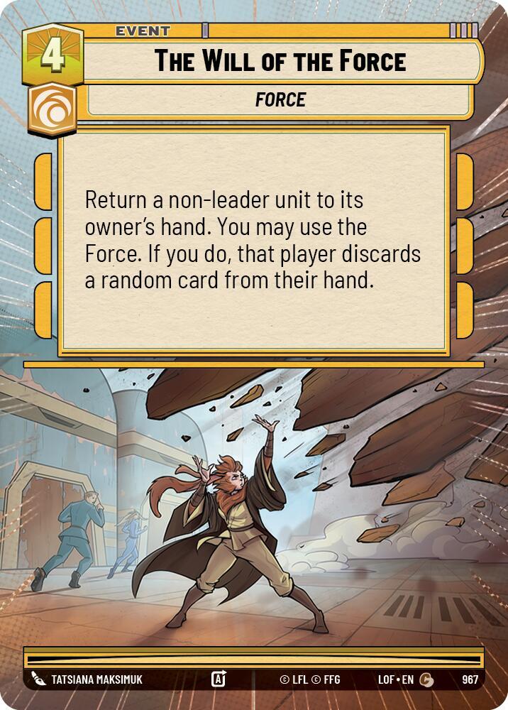 The Will of the Force (Hyperspace Foil) (967) [Legends of the Force]