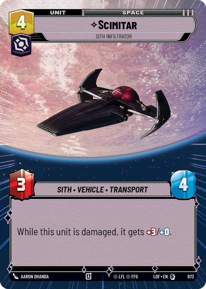 Scimitar - Sith Infiltrator (Hyperspace Foil) (973) [Legends of the Force]
