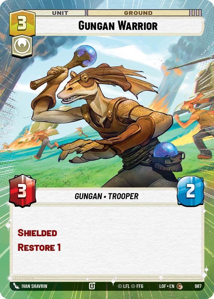 Gungan Warrior (Hyperspace Foil) (987) [Legends of the Force]