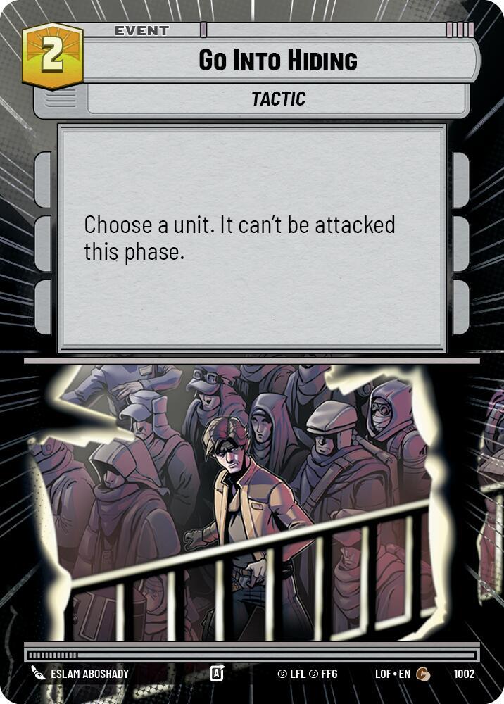 Go Into Hiding (Hyperspace Foil) (1002) [Legends of the Force]