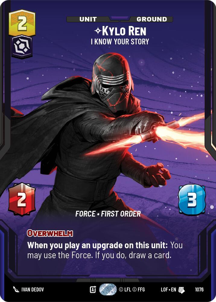 Kylo Ren - I Know Your Story (Prestige Foil) (1076) [Legends of the Force]