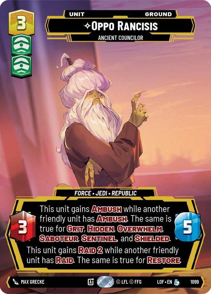 Oppo Rancisis - Ancient Councilor (Prestige Foil) (1099) [Legends of the Force]