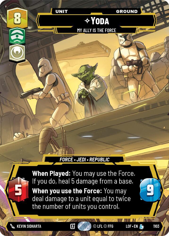 Yoda - My Ally is the Force (Prestige Foil) (1103) [Legends of the Force]