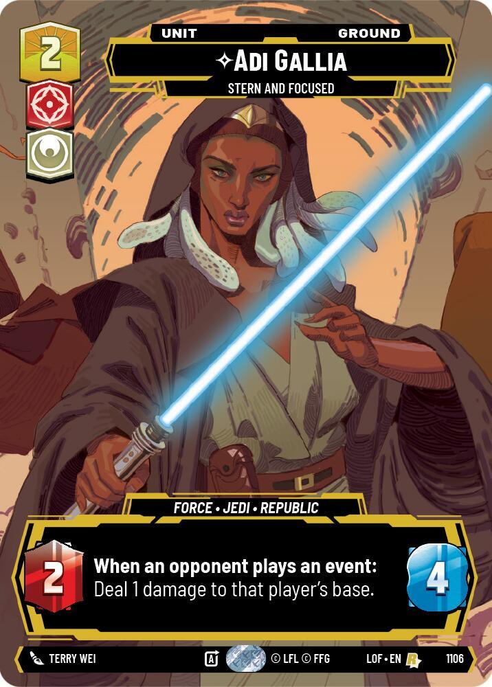 Adi Gallia - Stern and Focused (Prestige Foil) (1106) [Legends of the Force]