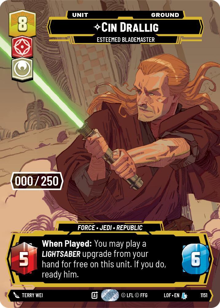 Cin Drallig - Esteemed Blademaster (Serialized) (1151) [Legends of the Force]