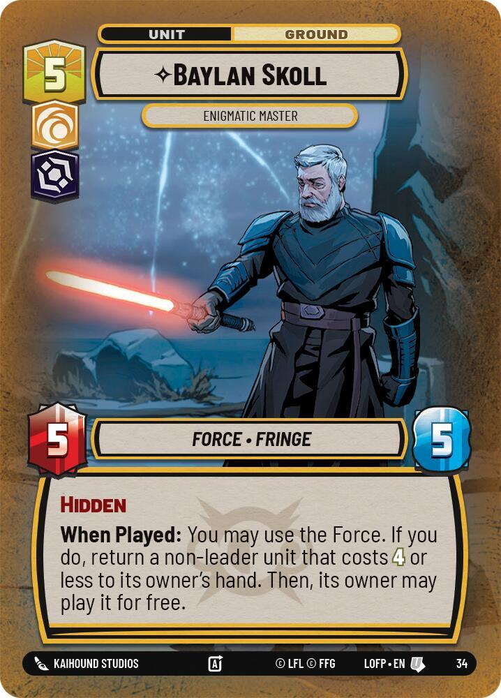 Baylan Skoll - Enigmatic Master (Foil) (34) [Legends of the Force - Weekly Play Promos]
