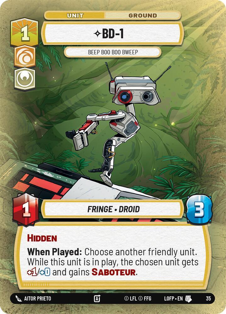 BD-1 - Beep Boo Boo Bweep (Foil) (35) [Legends of the Force - Weekly Play Promos]