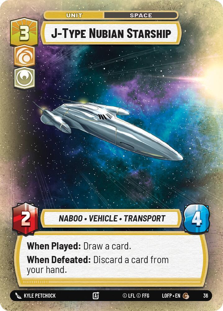 J-Type Nubian Starship (Foil) (36) [Legends of the Force - Weekly Play Promos]