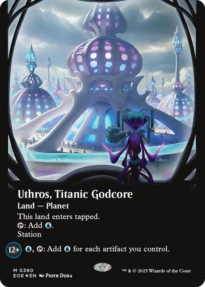 Uthros, Titanic Godcore (Borderless) (Galaxy Foil) (380) [Edge of Eternities]