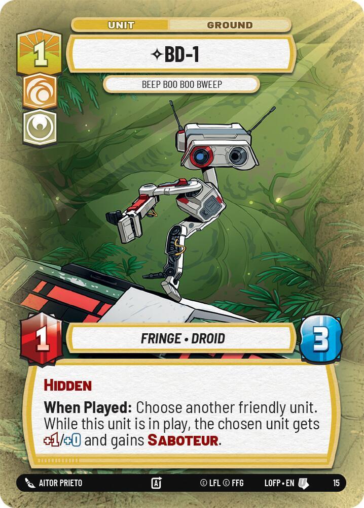 BD-1 - Beep Boo Boo Bweep (15) [Legends of the Force - Weekly Play Promos]