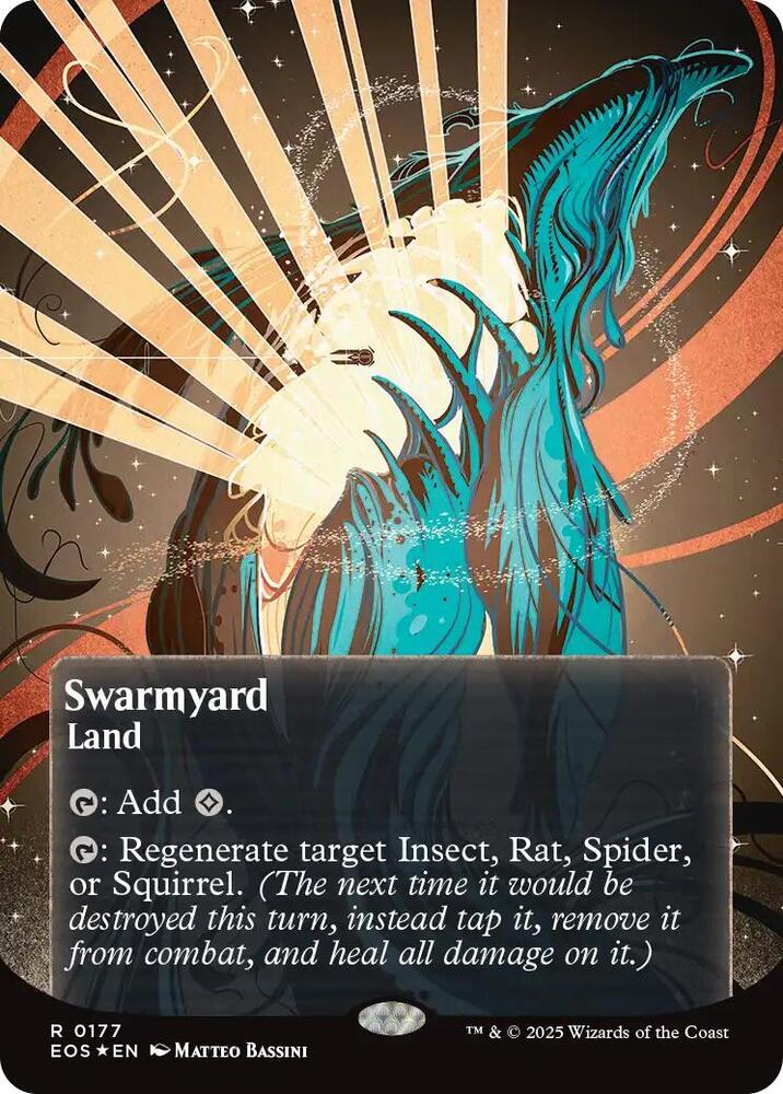 Swarmyard (0177) (Borderless) (Galaxy Foil) [Edge of Eternities: Stellar Sights]