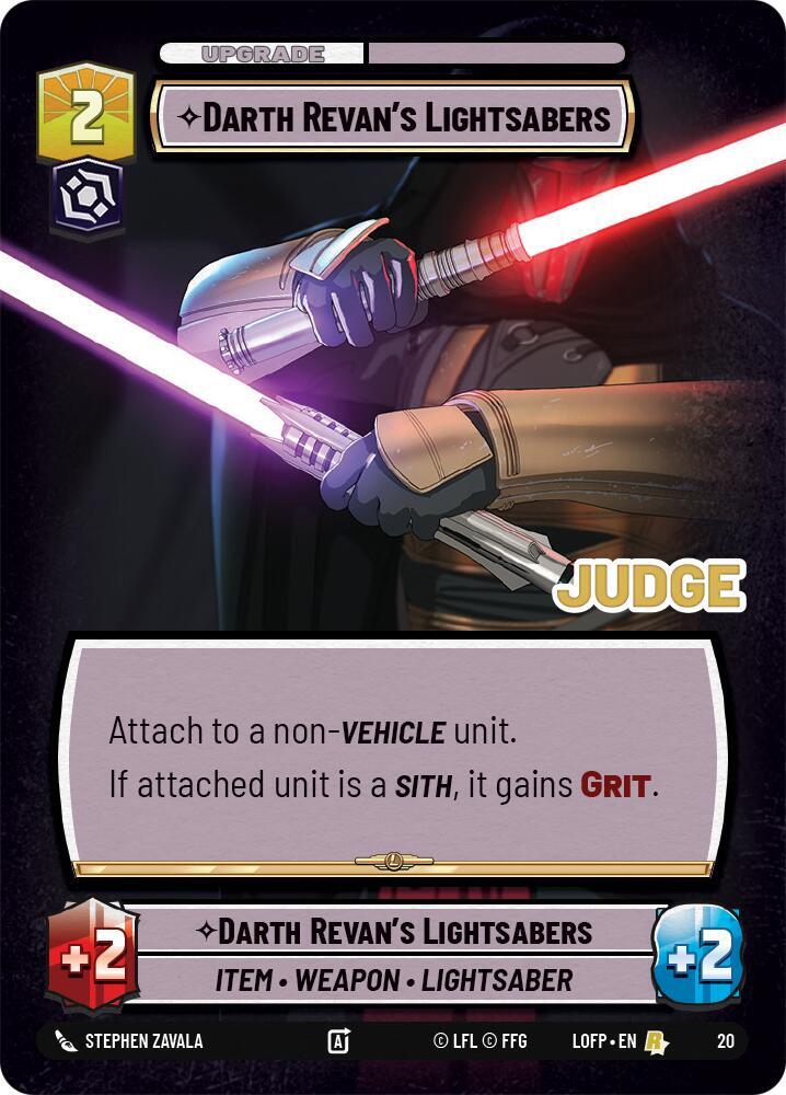 Darth Revan's Lightsabers (20) [Judge Promos]