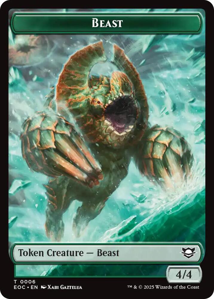 Beast (0006) // Elemental (0007) Double-Sided Token (6 // 7) [Edge of Eternities Commander]