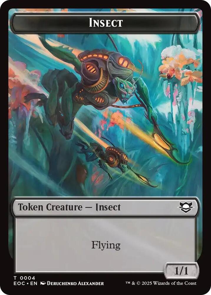 Insect // Elemental (0008) Double-Sided Token (4 // 8) [Edge of Eternities Commander]