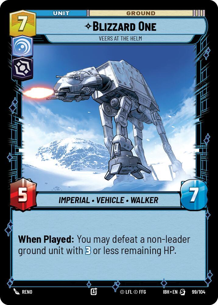 Blizzard One - Veers at the Helm (99/104) [Intro Battle: Hoth]