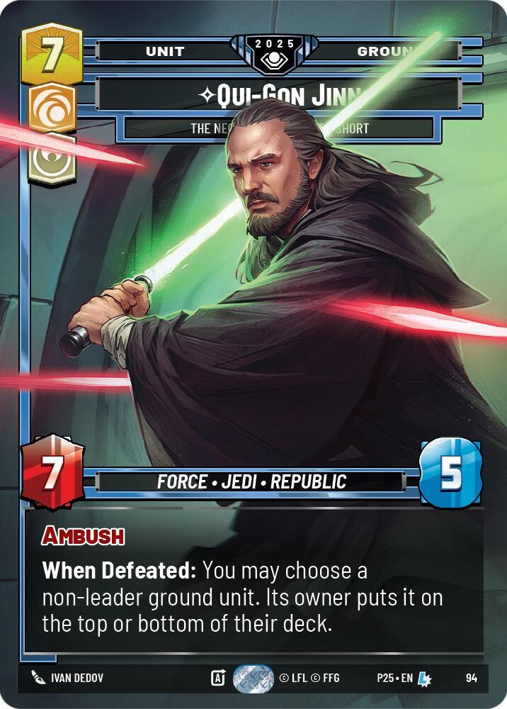 Qui-Gon Jinn - The Negotiations Will Be Short (94) [Organized Play Promos]