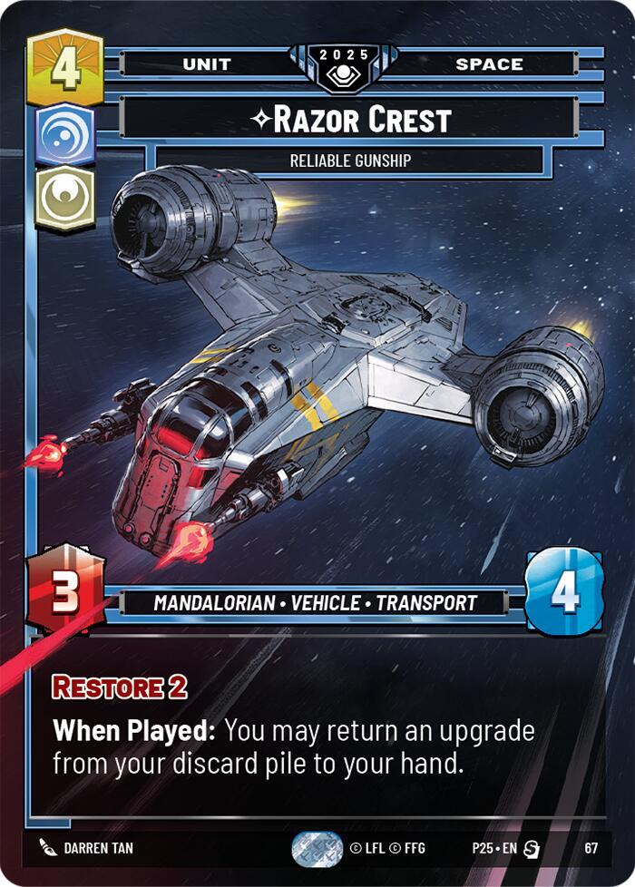 Razor Crest - Reliable Gunship (67) [Organized Play Promos]