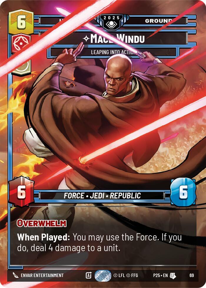 Mace Windu - Leaping into Action (69) [Organized Play Promos]