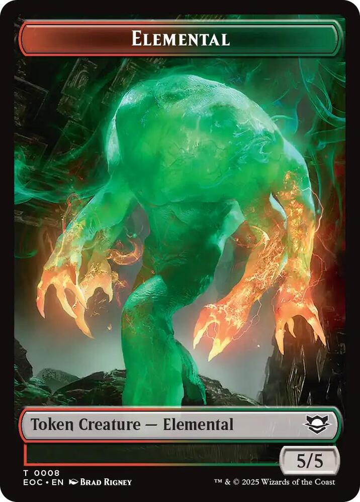 Elemental (0008) // Gnome Double-Sided Token (8 // 11) [Edge of Eternities Commander]
