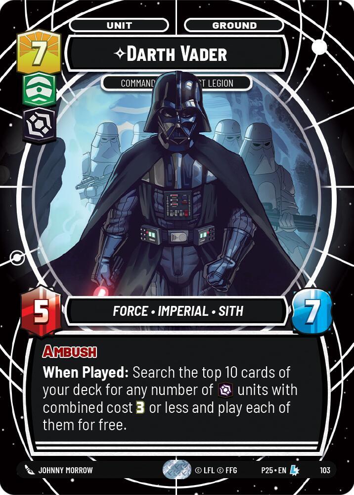 Darth Vader - Commanding the First Legion (103) [Organized Play Promos]