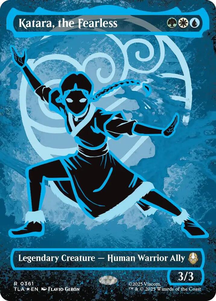 Katara, the Fearless (Borderless) (Neon Ink Foil) (361) [Avatar: The Last Airbender]