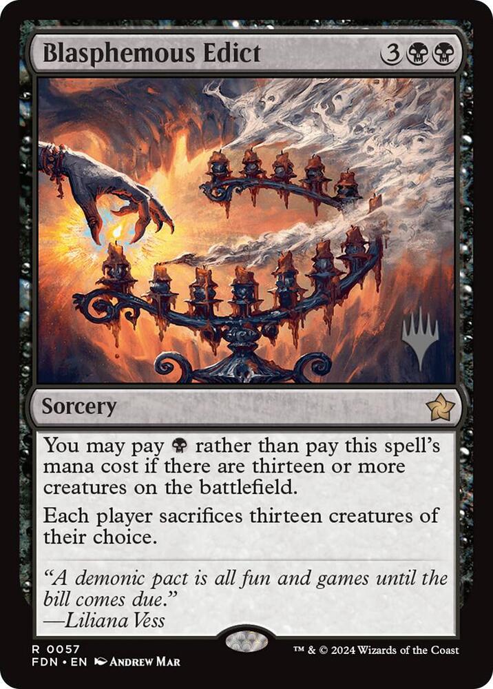 Blasphemous Edict (57) [Edge of Eternities Promos]