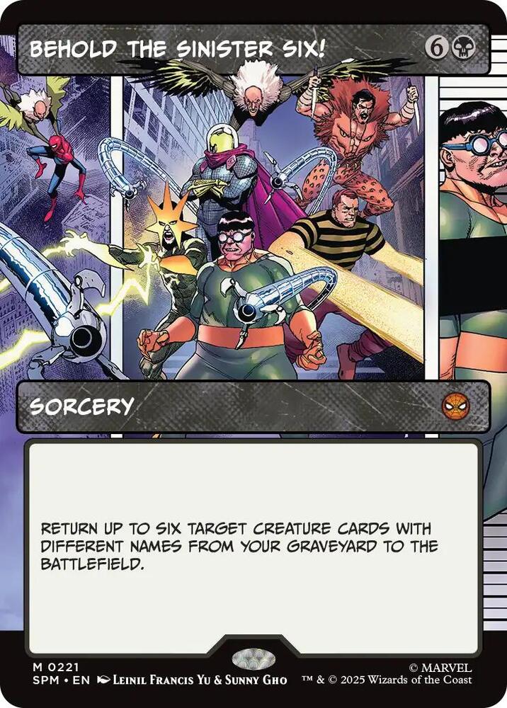 Behold the Sinister Six! (Borderless) (221) [Marvel's Spider-Man]