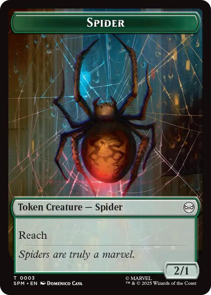 Spider // Treasure Double-Sided Token (3 // 7) [Marvel's Spider-Man]