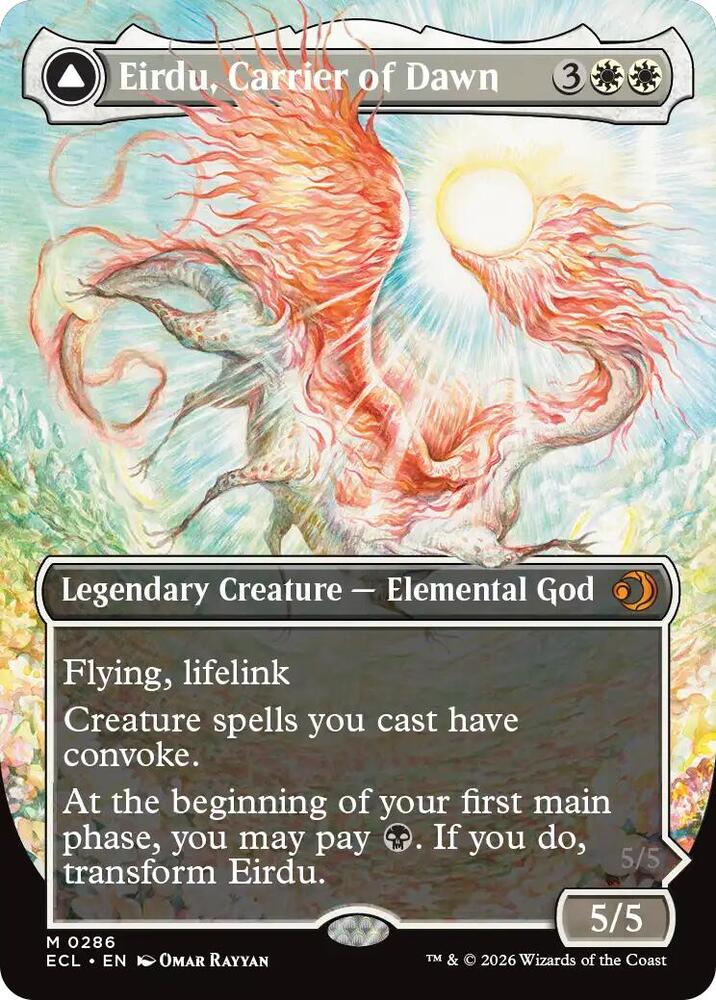 Eirdu, Carrier of Dawn (Borderless) (286) [Lorwyn Eclipsed]