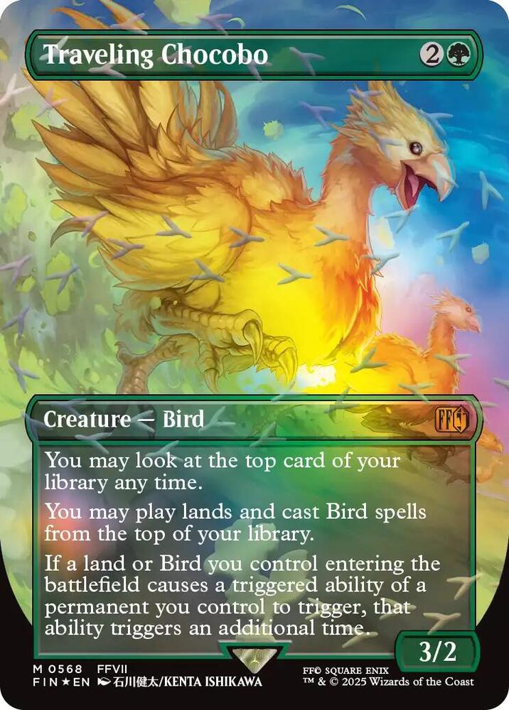 Traveling Chocobo (Borderless) (Chocobo Track Foil) (568) [Final Fantasy]