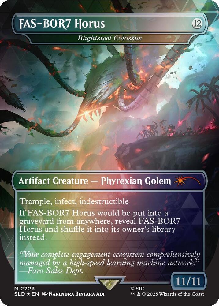 FAS-BOR7 Horus - Blightsteel Colossus (Rainbow Foil) (2223) [Secret Lair Drop]