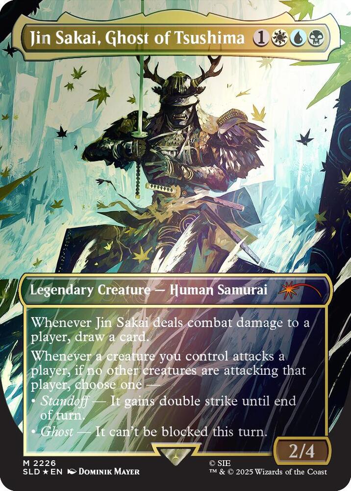 Jin Sakai, Ghost of Tsushima (Rainbow Foil) (2226) [Secret Lair Drop]