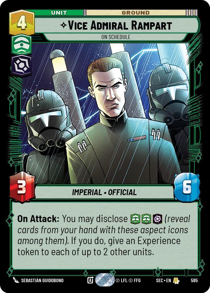 Vice Admiral Rampart - On Schedule (Foil) (595) [Secrets of Power]