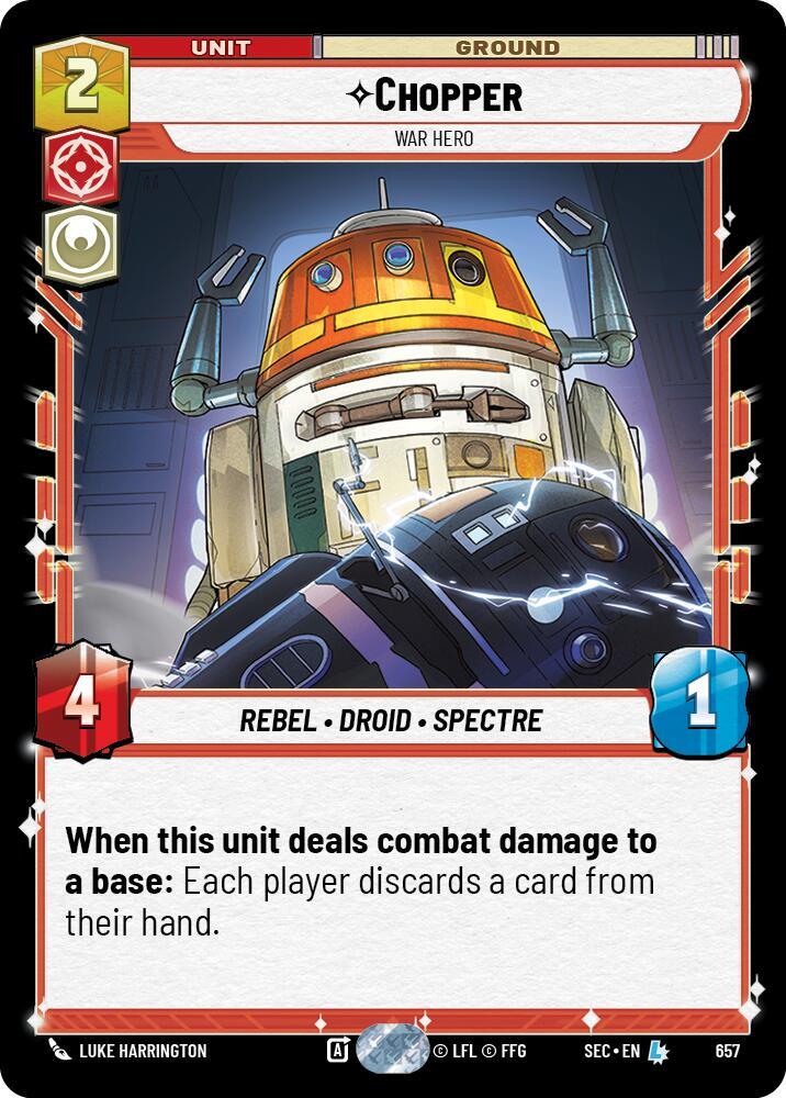 Chopper - War Hero (Foil) (657) [Secrets of Power]