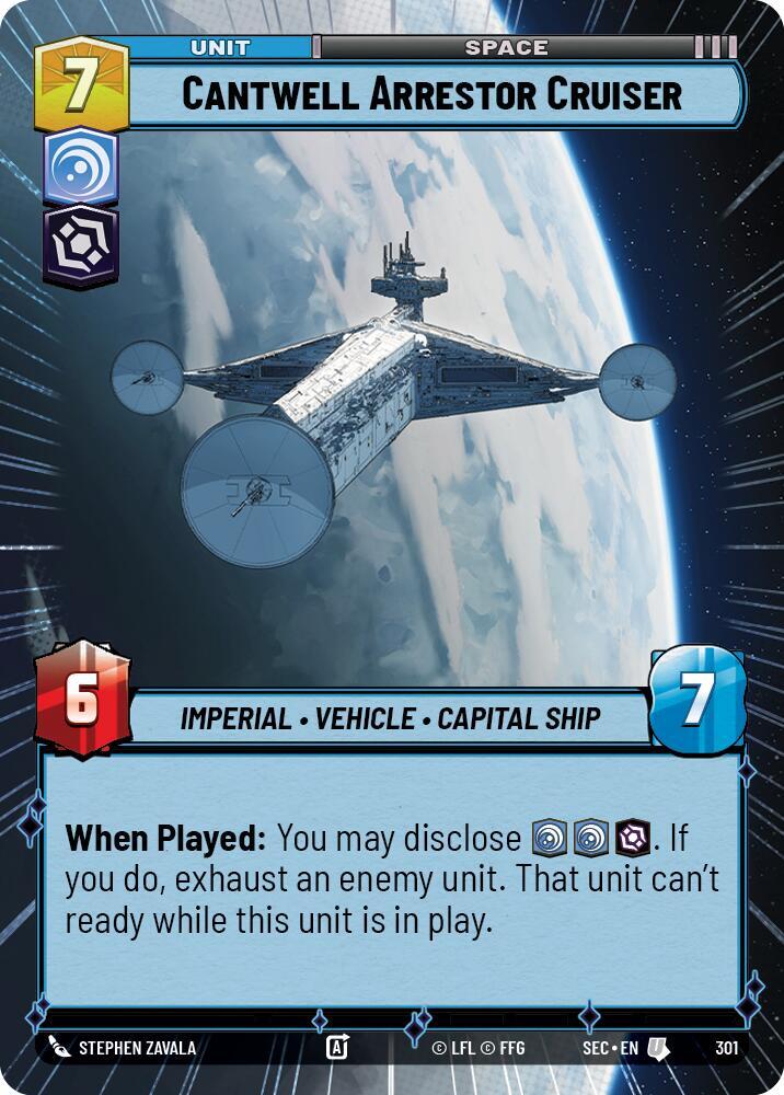 Cantwell Arrestor Cruiser (Hyperspace) (301) [Secrets of Power]