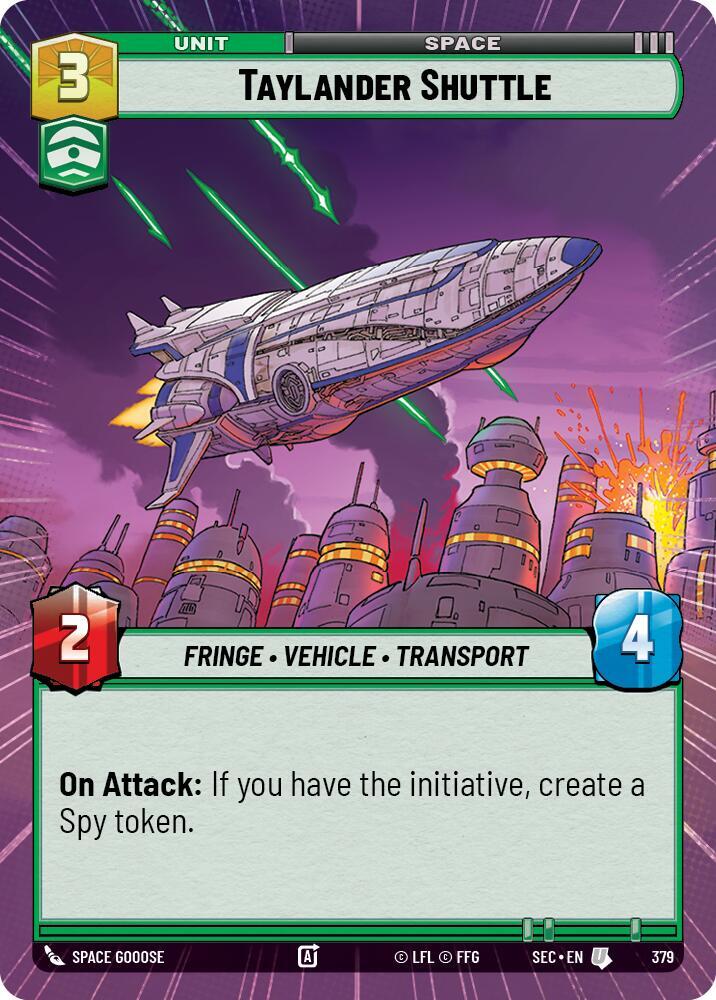 Taylander Shuttle (Hyperspace) (379) [Secrets of Power]