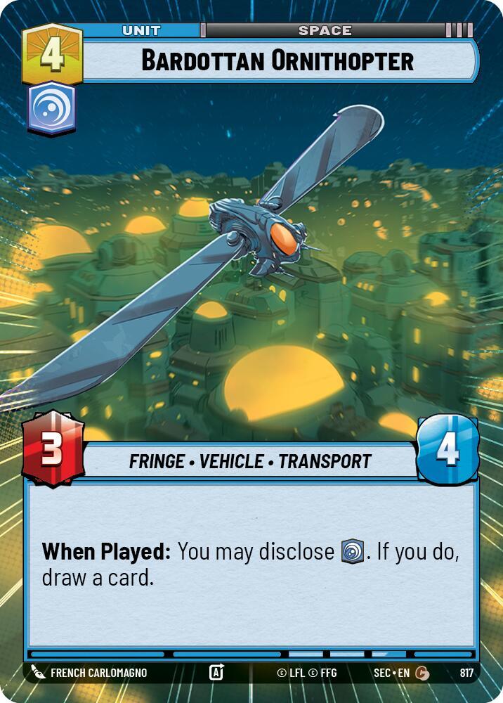 Bardottan Ornithopter (Hyperspace Foil) (817) [Secrets of Power]