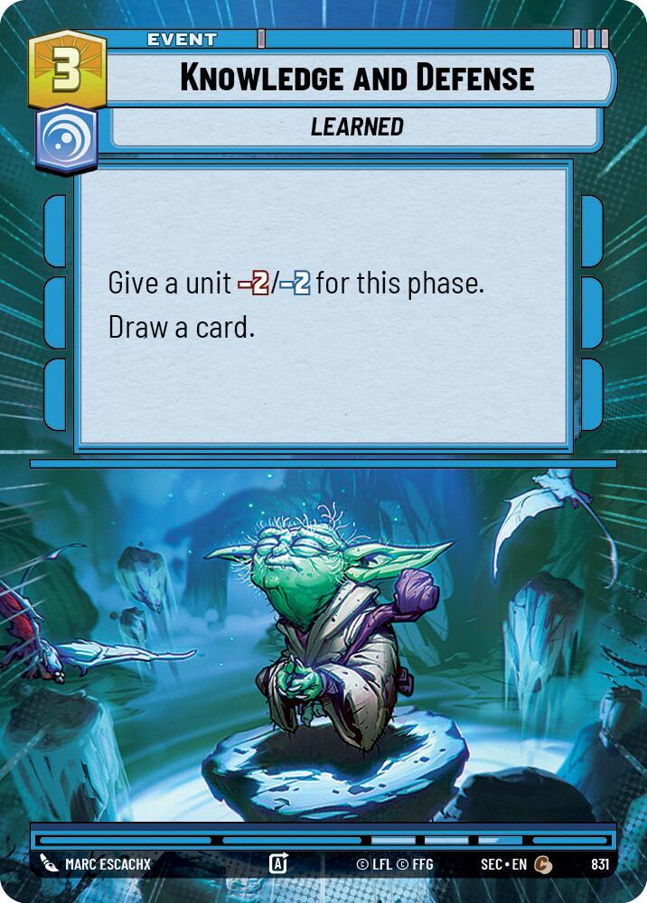 Knowledge and Defense (Hyperspace Foil) (831) [Secrets of Power]