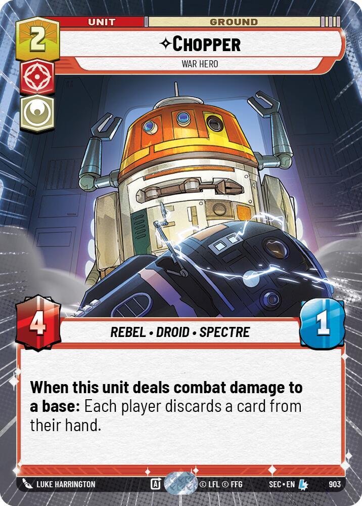 Chopper - War Hero (Hyperspace Foil) (903) [Secrets of Power]