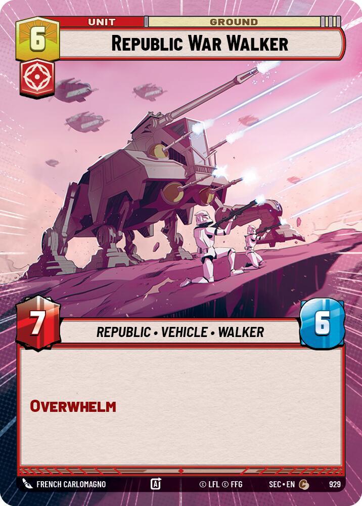 Republic War Walker (Hyperspace Foil) (929) [Secrets of Power]