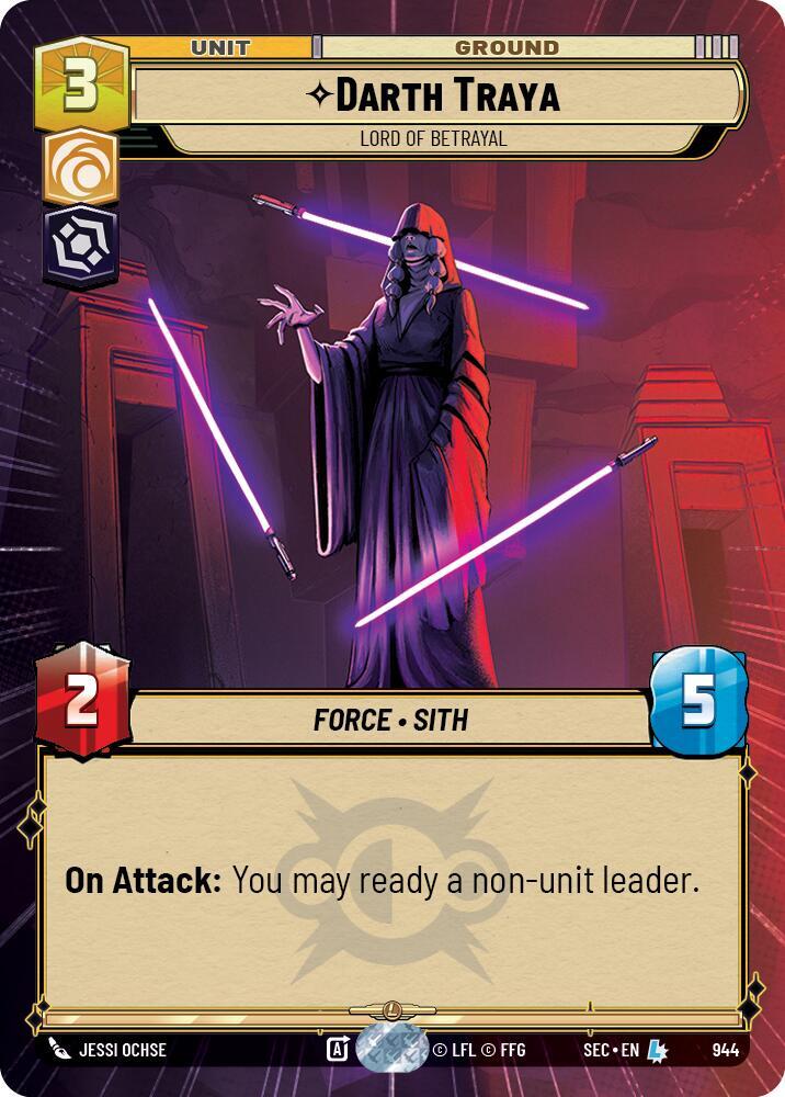 Darth Traya - Lord of Betrayal (Hyperspace Foil) (944) [Secrets of Power]