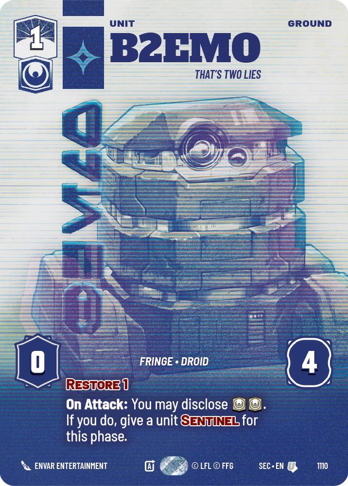 B2EMO - That's Two Lies (Prestige Foil) (1110) [Secrets of Power]