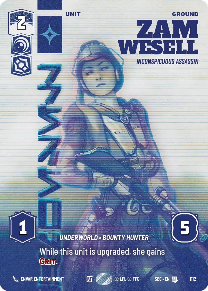 Zam Wesell - Inconspicuous Assassin (Prestige Foil) (1112) [Secrets of Power]