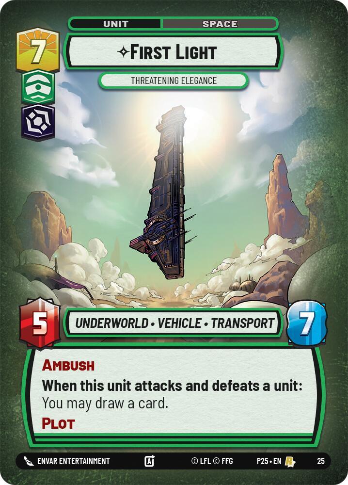 First Light - Threatening Elegance (25) [Organized Play Promos]