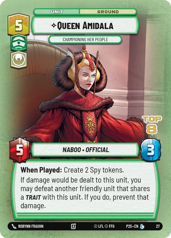 Queen Amidala - Championing Her People (Top 8) (27) [Organized Play Promos]